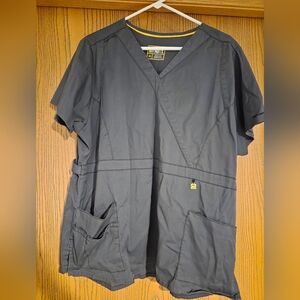 Dark Grey Scrub Top